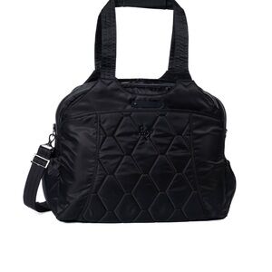 Log Black Quilted Women's Bag